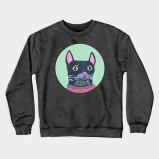 Crabby Black Cat Crewneck Sweatshirt
